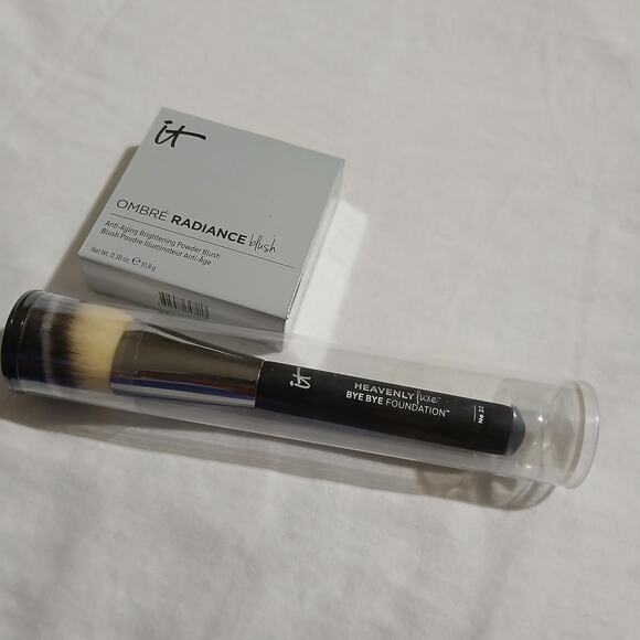 IT Cosmetics OMBRE RADIANCE blush LOVE and HEAVENLY LUXE brush #22 - Picture 8 of 9